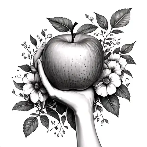 Eve In The Garden With An Apple