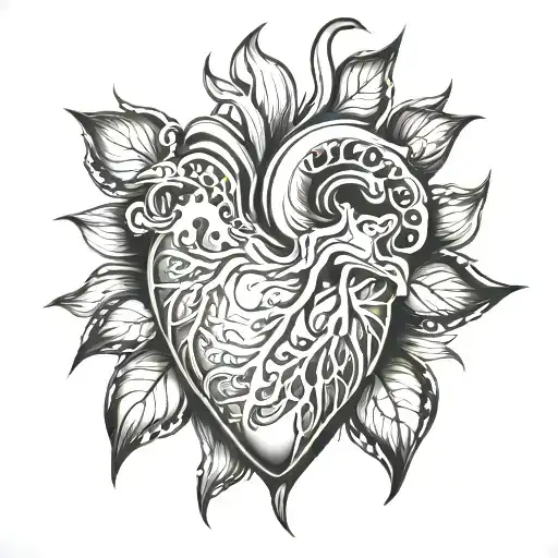 Trippy Realistic Heart
