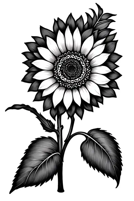 Sunflower And Mandala