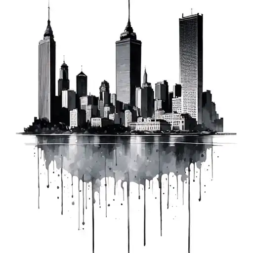Detroit City Skyline