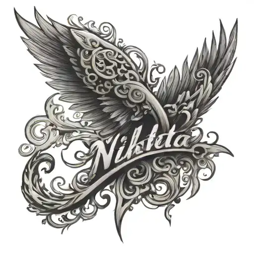 An Unclear Tattoo With Name - Nikita