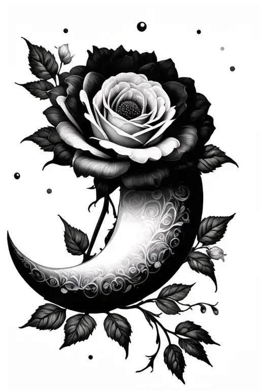 Rose Half Moon Daisy Flower