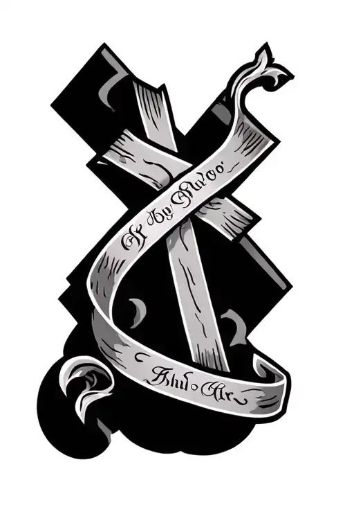 Cross With Banner