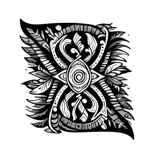 Polynesian Patterns On The Forearm Of The Right Hand