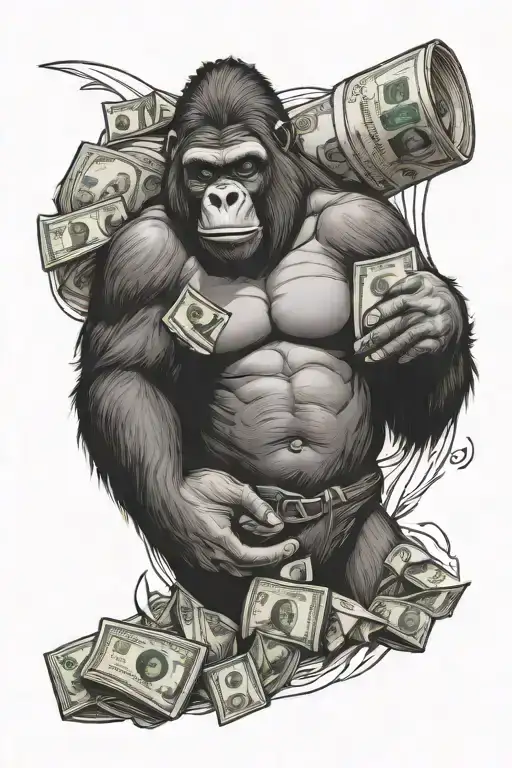 Gorilla With Money Bag