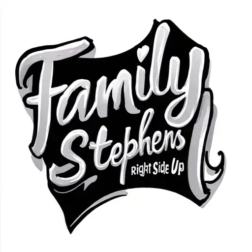 The Words Family Right Side Up And Stephens Upside Down