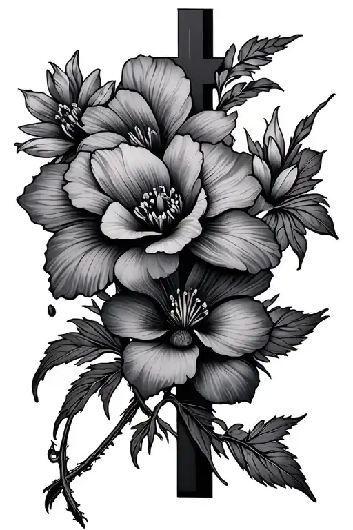 Flowers With Cross