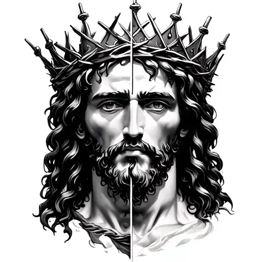 Half Jesus Crown Of Thorns Half Crown Of Kings