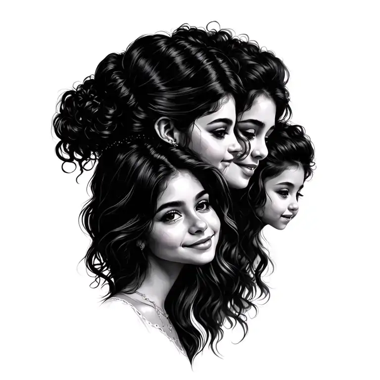 Mother And 3 Daughters