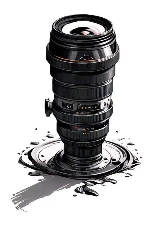 Movie Camera Lens Surrounded