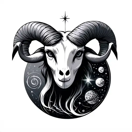 Space And Aries Zodiac Sign