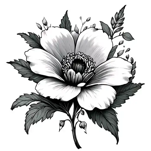 Eating Disorder Awarenss Tattoo With May Birth Flower