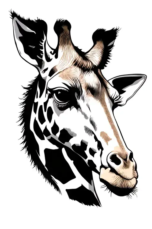 Giraffe With Hamsa Eye