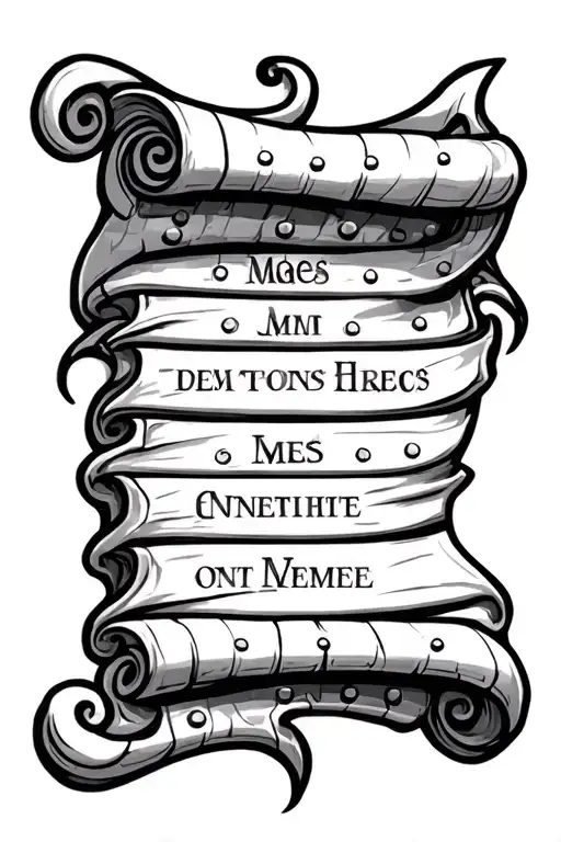 Lego Scroll With 5 Names