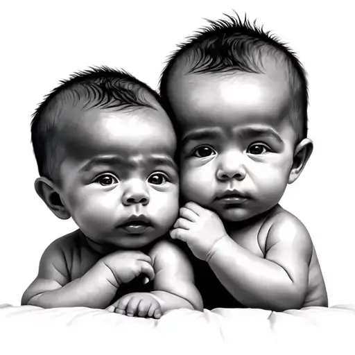 Twin Baby Boys Half Sleeve