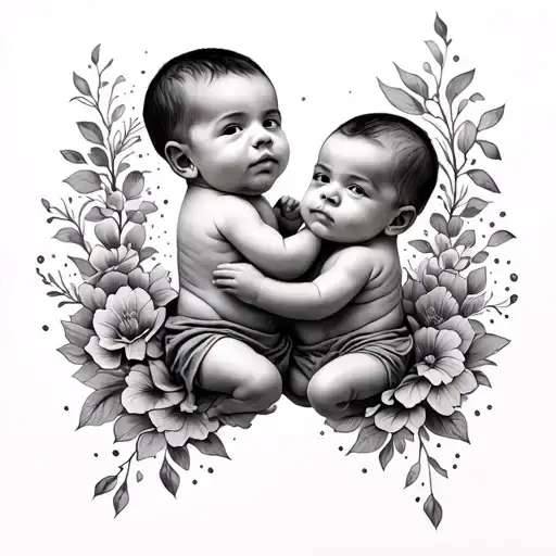 Twin Baby Boys Half Sleeve