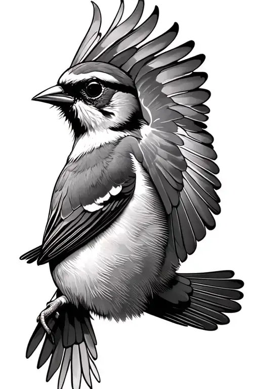 Sparrow Flying
