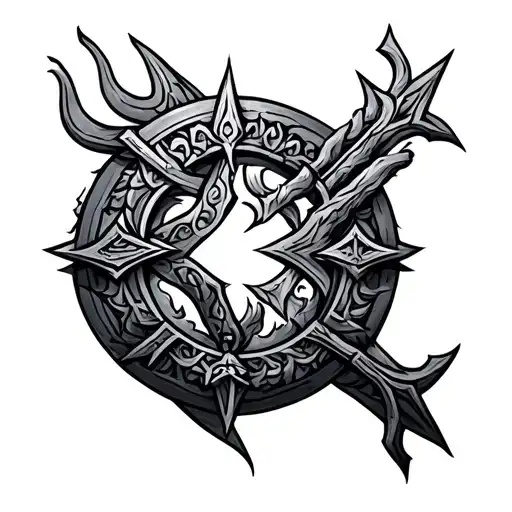 Norse Tattoo Representing The 9 Realms