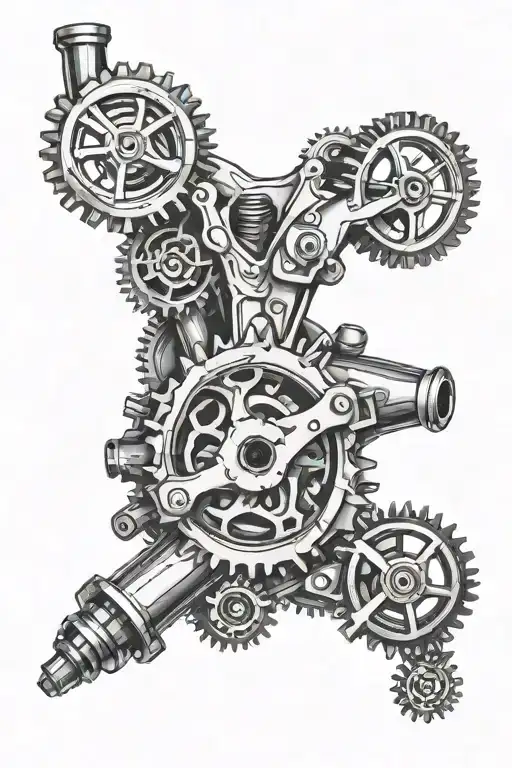 Piston And Gears