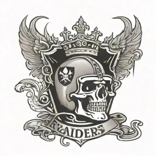 Nfl Raiders Logo With Crown Royal Alcohol Bottle