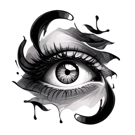 Eye With Watch Surrounded