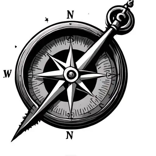 Compass Tattoo Design