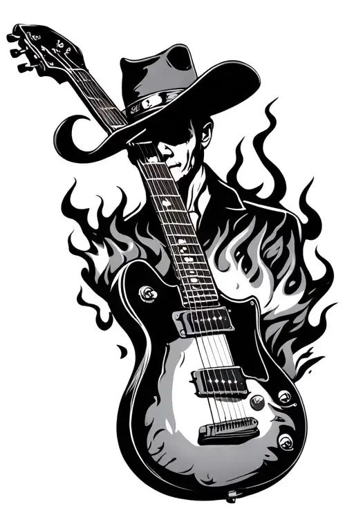 Cowboy Guitar Fire