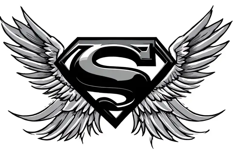 2025 Superman Logo With Tribal Style Wings