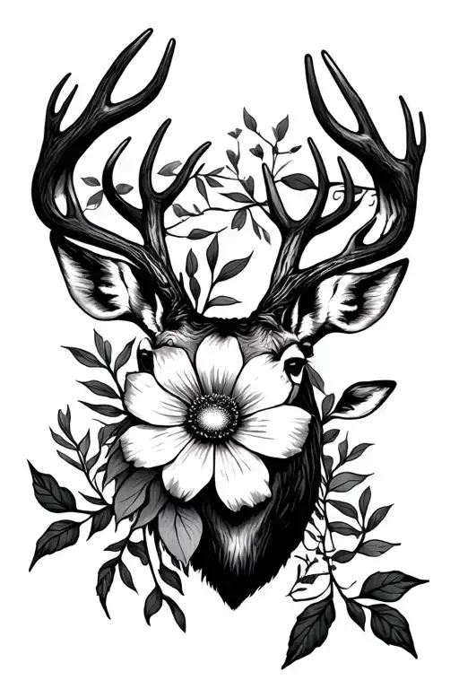 May Birth Flower With Deer Antlers
