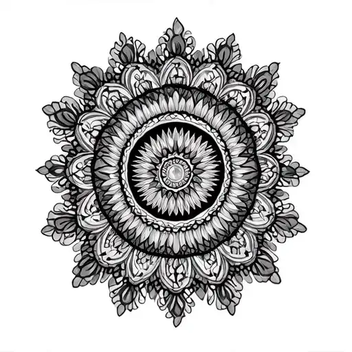 Mandala Design Incorporating Elements
