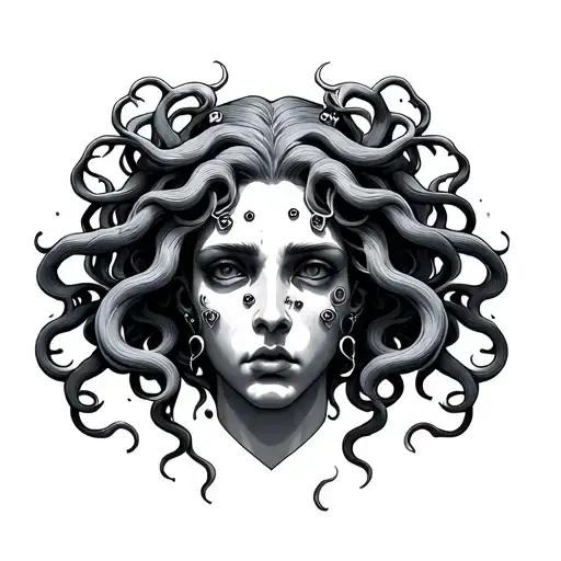 Medusa Head With Piercings