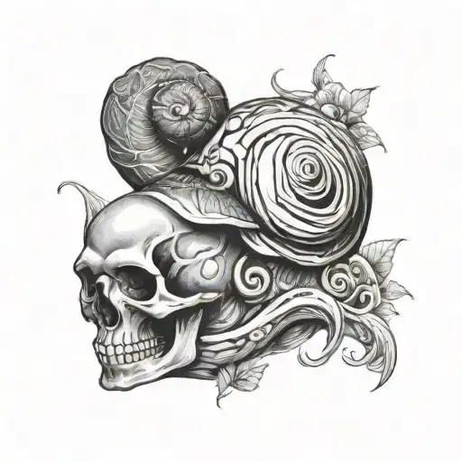 Snail And Skull