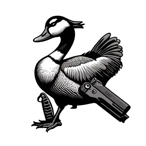 Cowboy Goose With Gun Holster