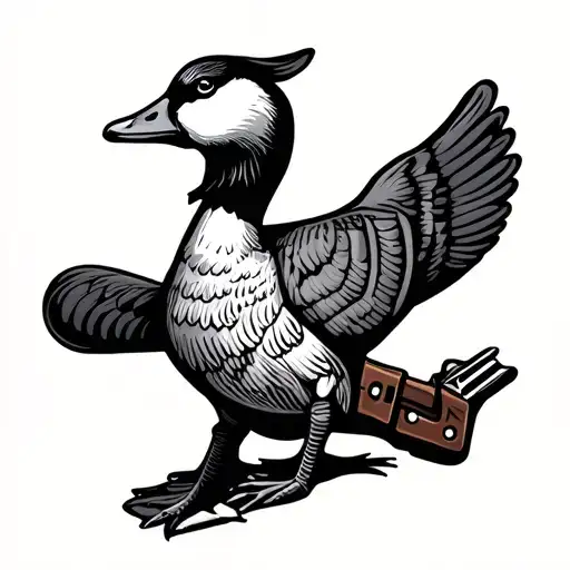 Cowboy Goose With Holster