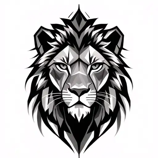 Geometric Lion Head