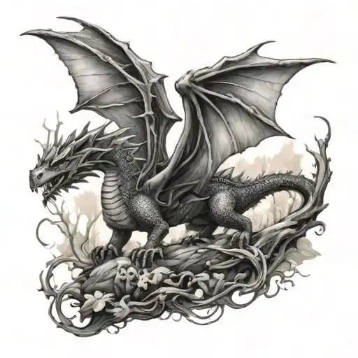 Dragon And Sunrays Lush Forest