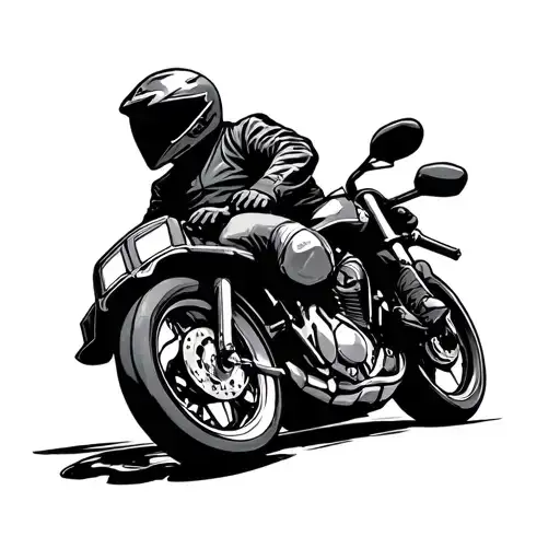 Motorbike Rider Two Fingers Down
