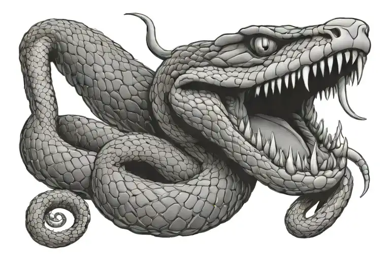 Snake Biting Itself