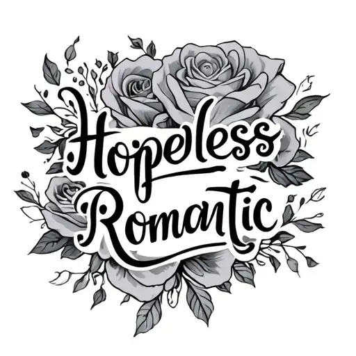 Hopeless Romantic Script Font Surrounded