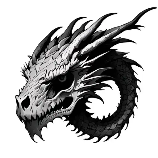 Dragon Skull Soft Shading