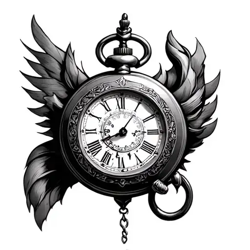 Chronos Holding Pocket Watch Surrounded