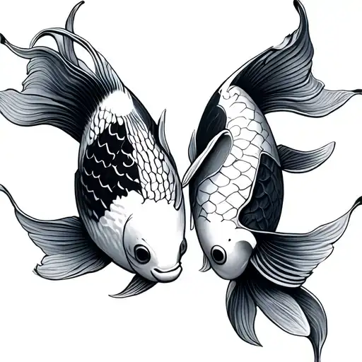 Two Simple Koi Fish
