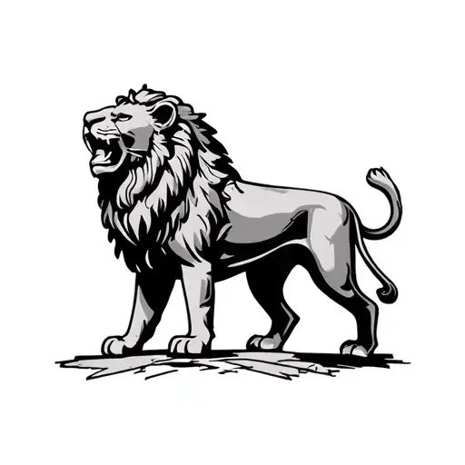 Roman Colosseum With Lions