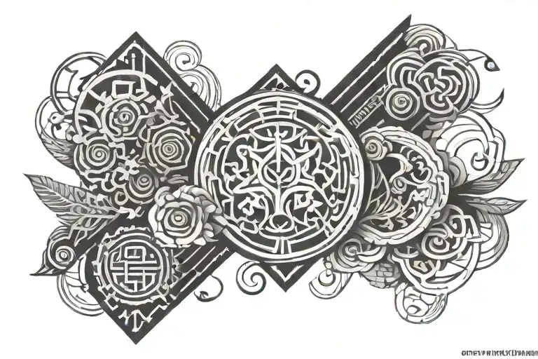 Japenese Geometric Patterns Chest