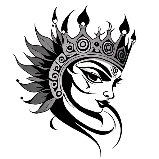 Inifinity Symbol And Yakshagana Crown Made