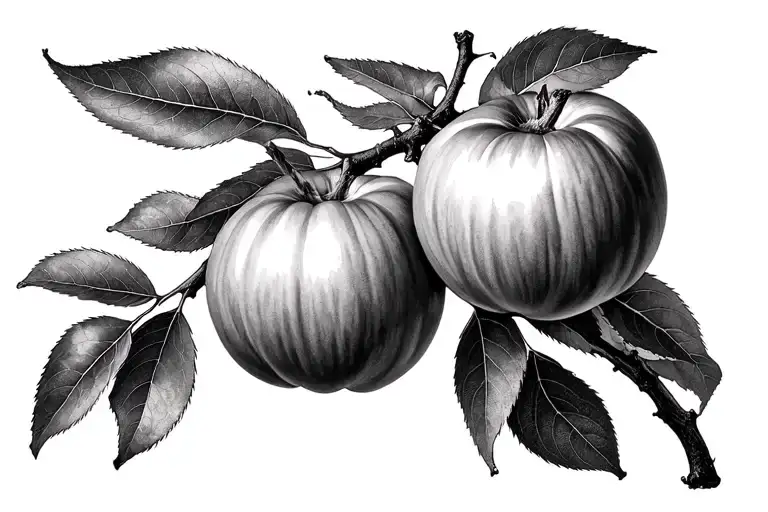 Persimmon Branch With 3 Fruit