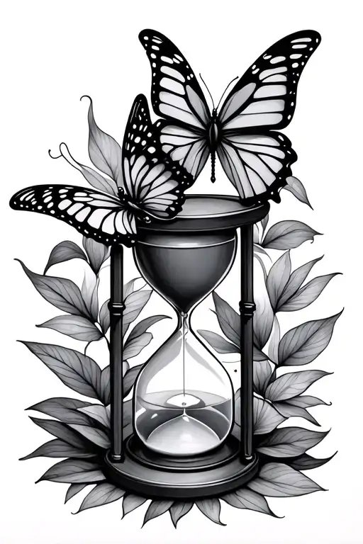 Hourglass And Butterfly