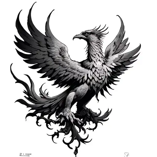 Phoenix On Back Piece