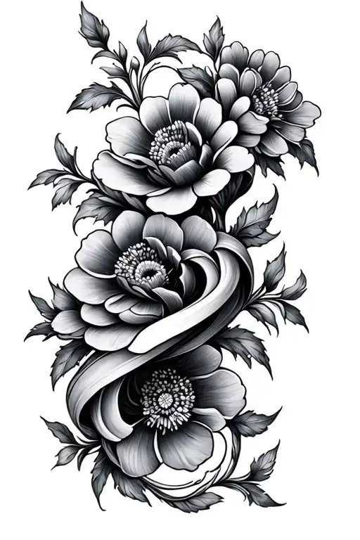 Delicate Helix Flowers Intertwined