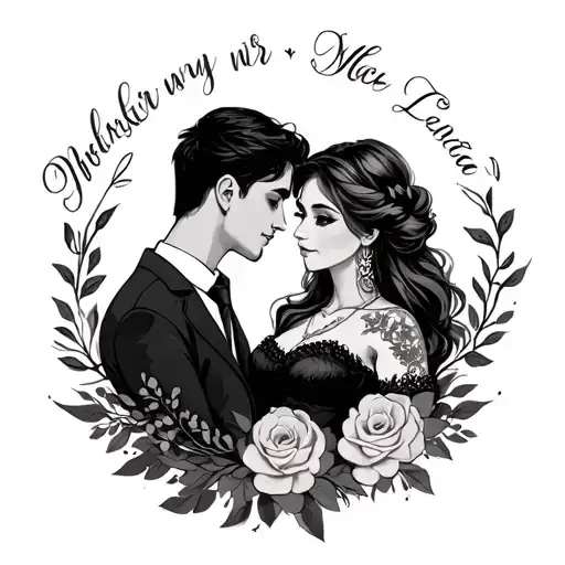 Couple Tattoo With Names
